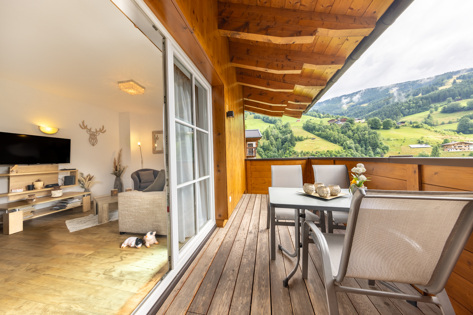 Uitzicht balkon naar links